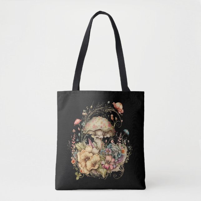 Floral Mushroom Tote Bag (Front)