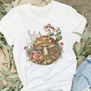 Floral Mushroom Women's T-Shirt