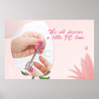 Floral Nail Spa Design Poster
