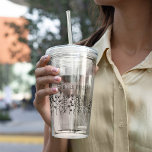 Floral Name Acrylic Tumbler<br><div class="desc">These personalised tumblers are perfect for gift giving,  special occasions and events.
Customise the tumbler with a name,  title or quote.</div>