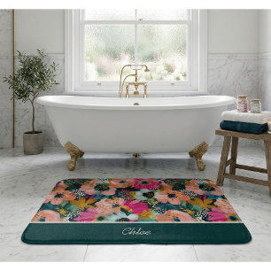 Floral Name Bath Mat