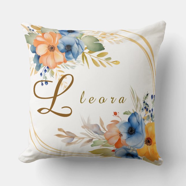 Floral Name  Cushion (Front)