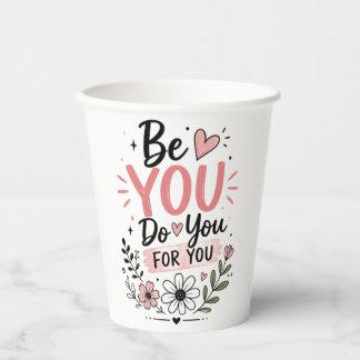 Floral Name Custom Coffee Mug | Watercolor Flower Paper Cups