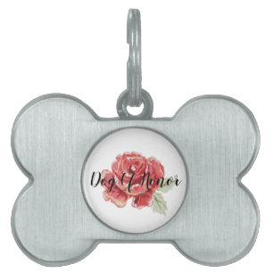 Floral name id  pet ID tag