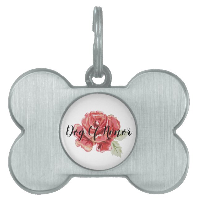 Floral name id  pet ID tag (Front)
