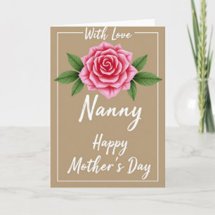 Floral Nannys Mothers Day Card