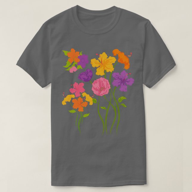 Floral Nature Flower Blossoms Wildflowers Botanica T-Shirt (Design Front)