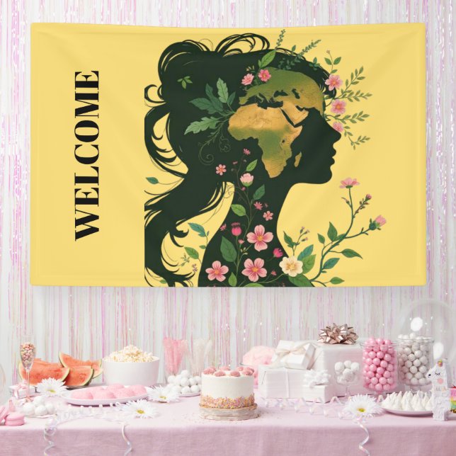 Floral Nature Goddess Eco Design BANNER  (Party)