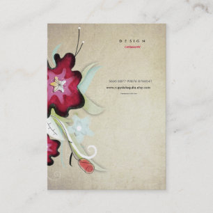 Floral nature handmade art woman business card