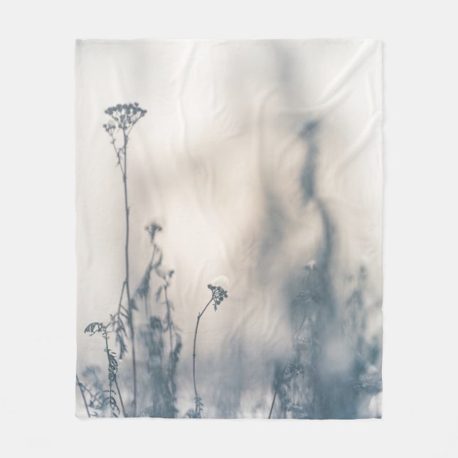 Floral Nature Photo Fleece Blanket (Front)