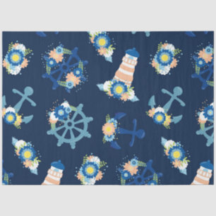 Floral Nautical Series Design 6 Tissue Paper