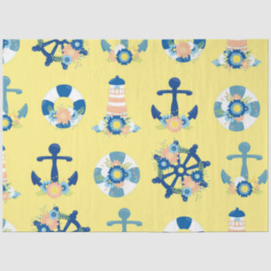 Floral Nautical Series Design 9 Tissue Paper