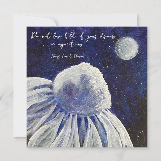 Floral Navy Blue Card (Front)