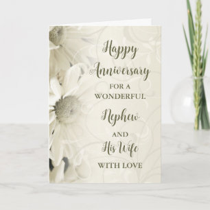 Floral Nephew & Wife Anniversary Card