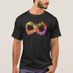 Floral Neurodiversity Infinity Symbol Autism Aware T-Shirt