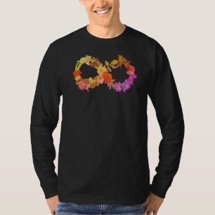 Floral Neurodiversity Infinity Symbol Autism Aware T-Shirt