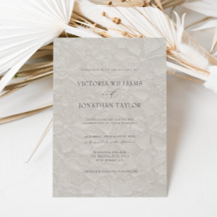 Floral Neutral Wedding Invitation