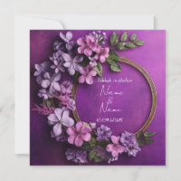 Floral Nikkah invitation