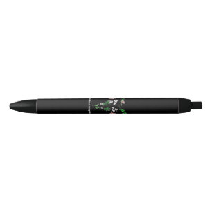 Floral No Uterus No Opinion Women's Rights Black Ink Pen