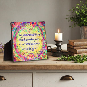 Floral Normal is Special Quote Pretty  Inspirivity Plaque