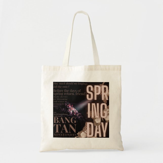 Floral Nostalgia Canvas Tote Bag (Front)