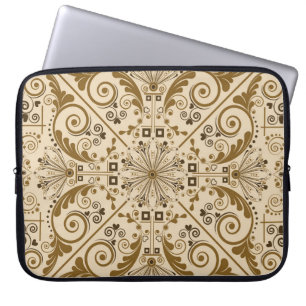 Floral nostalgia: classic vintage background. laptop sleeve
