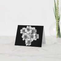 Floral Note Card of Silver Posy