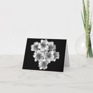 Floral Note Card of Silver Posy