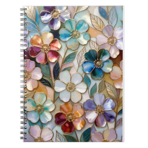 Floral Notebook Spiral Notes Journal Aesthetic