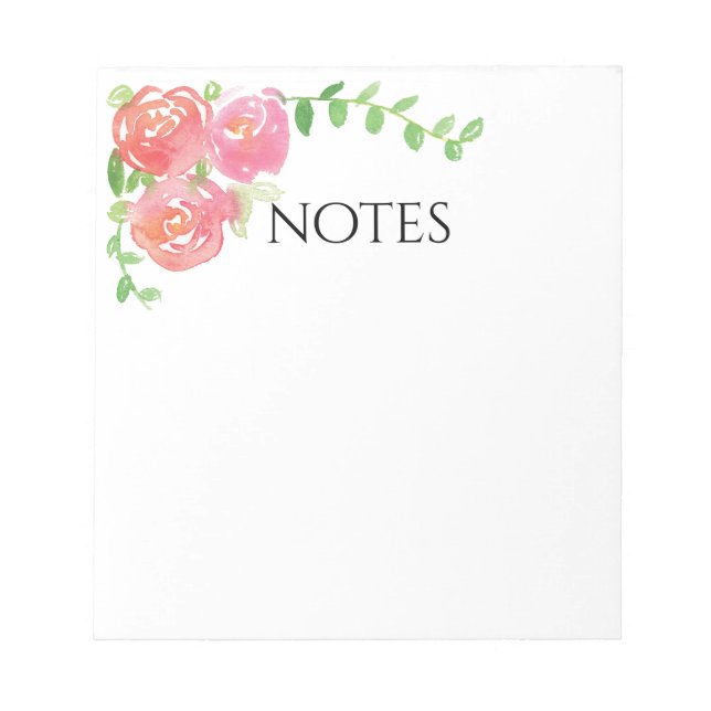 floral notes notepad (Front)