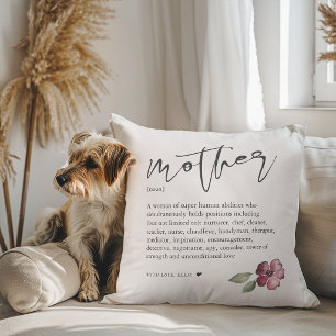Floral Noun Mother Mother's Day Cushion