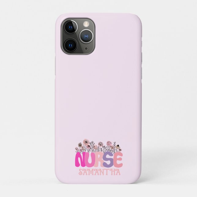 Floral Nurse Case-Mate iPhone Case (Back)