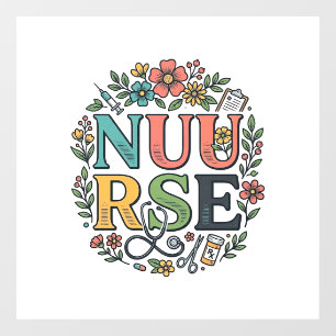Floral Nurse Shirt Design Vintage Medical Art_1