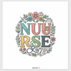 Floral Nurse Shirt Design Vintage Medical Art_1