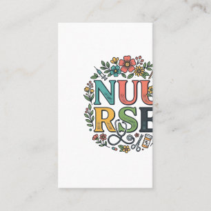 Floral Nurse Shirt Design Vintage Medical Art_1 Business Card