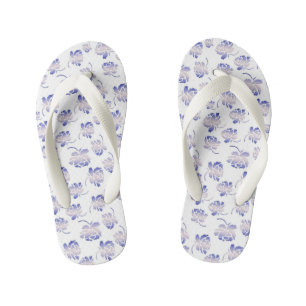 floral nursery pattern. kid's jandals