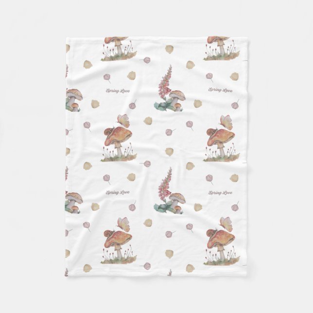 Floral Nursery print baby blanket (Front)