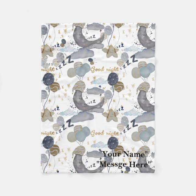 Floral Nursery print baby blanket (Front)