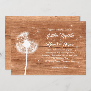 Floral & Oak Wedding Invitation