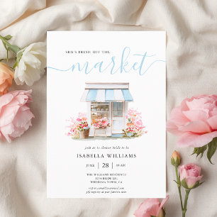 Floral Off The Market Bridal Shower Invitation