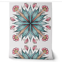 Floral Off-White Modern Abstract Flower Art