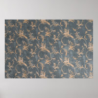 Floral old retro vintage ornament wallpaper on bac