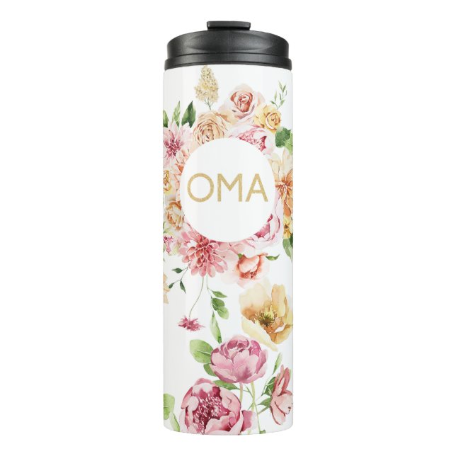 Floral Oma Gift Tumbler (Front)