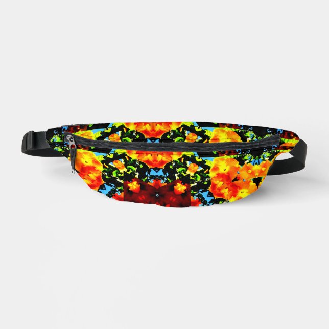 Floral Orange Bum Bags (Front)