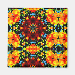 Floral Orange Magnet