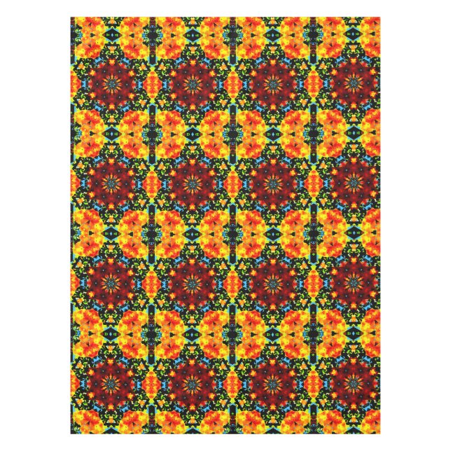 Floral Orange Tablecloth (Front)