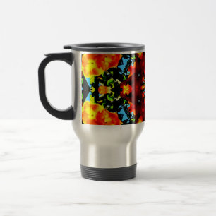 Floral Orange Travel Mug