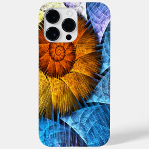 Floral Orange Yellow Blue Abstract Art Case-Mate iPhone 14 Pro Max Case