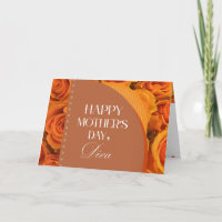 Floral Orange Yellow Mother's Day Diva Card