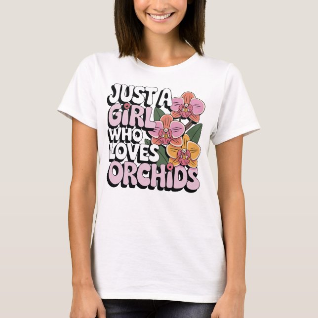 Floral Orchid Lover Design for Women T-Shirt (Front)